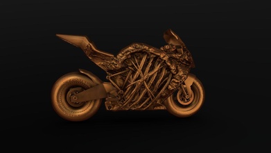 Mort vivant moto bronze acheter royalties libre 3d modèle chaitanya Krishnan chaitanyak 9762742 3d print model - Mito3D