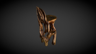 unique sculptural bar chair - buy royalty free 3d model logniture e68f588 handmade carved piece wood realized into more informations feel message me visit logniturecom 3d print model - Mito3D