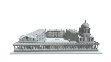 Üniversite Greenwich Kraliyet deniz kolej satın almak telif Bedava 3d model vladumitro Londra yerleşke ingiliz boyalı Thor salon kraliçe kral ingilizce denizcilik klasik mimari 3d print model - Mito3D