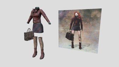 urban voyager fashion outfit - buy royalty free 3d model 3dia 23ea345 3d print model - Mito3D