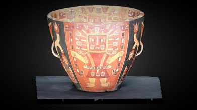 urna pacheco wari - download free 3d model barthe 46a5c47 pieza ceramica ubicada el museo nacional arqueologia antropologia e historia del peru pueblo libre 2017 3d print model - Mito3D