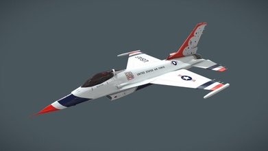 USAF f 16 Thunderbird juego modelo 3d jcsoenksen 282dc1e 3d print model - Mito3D
