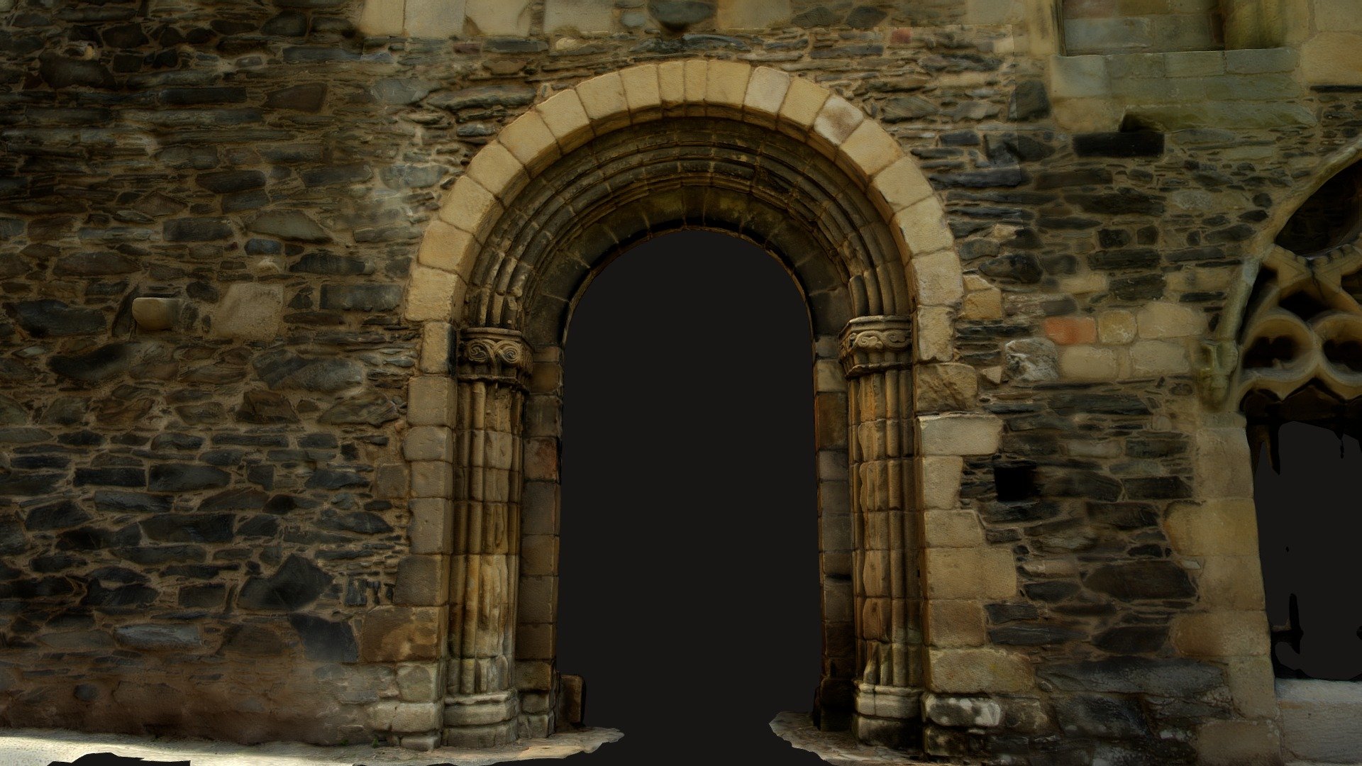 valle crucis abbey romanesque 01 - 3d model 3dheritage e2e3c24 https medievalheritageeu main-page heritage wales llantysilio-valle-crucis-abbey 3D print model - Mito3D