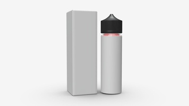 vapor liquid bottle black cap medium box - buy royalty free 3d model hq3dmod aivisastics e9e225e 3d print model - Mito3D
