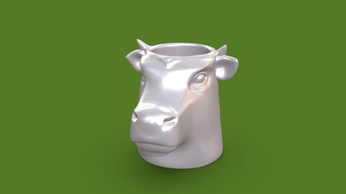 vase 5 cowhead - buy royalty free 3d model marat 7bd12e7 3d print model - Mito3D