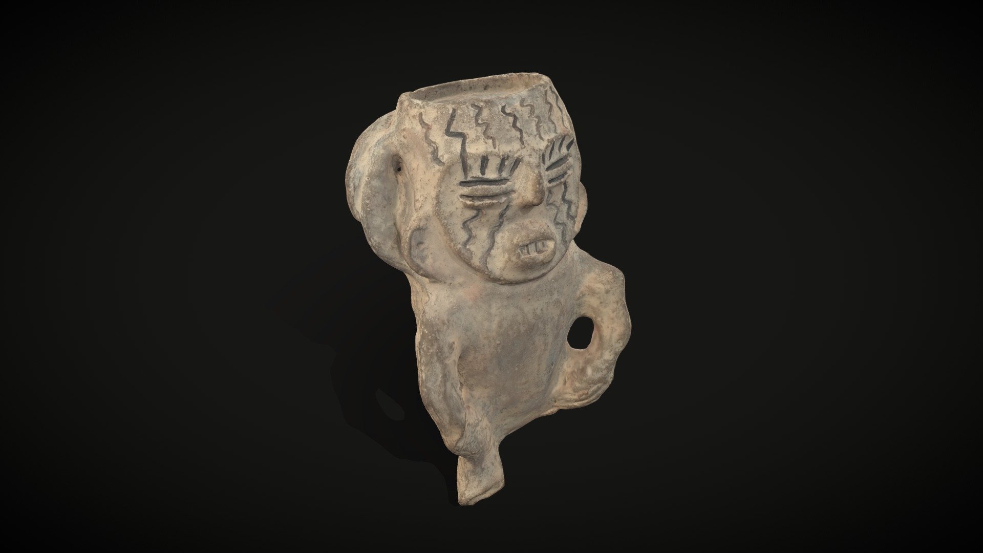 vaso antropomorfo - candelaria 3d model agustinghizzo d20d377 r plica una pieza arqueol gica alfarer atribuida cultura per odo temprano o formativo inferior 500 ac al 600 dc colecci n lafone quevedo procedencia provincia catamarca argentina medidas aproximadas 7 x 10 14 cm original se encuentra resguardo del museo plata &ldquo francisco pascasio moreno&rdquo 3D print model - Mito3D