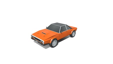 araç araba atlatmak meydan okuyan 1970 düşük poli 3d model Aptal oyunlar 8f507e0 3d print model - Mito3D