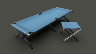 velbed folding chair bed lowpoly game asset - buy royalty free 3d model ferofluid 95113ca 3d print model - Mito3D