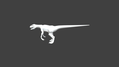 velociraptor - modelo 3d teun funciona o alaude 90d0f5b low-poly 1 ano de habilidade progresso da atualização 3d print model - Mito3D