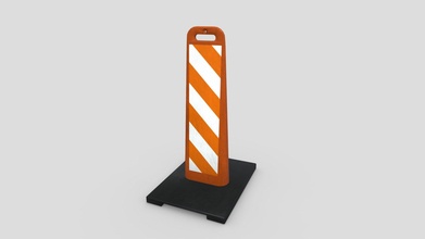 vertical safety sign 02 - buy royalty free 3d model rocz3d 3d39647 3d print model - Mito3D