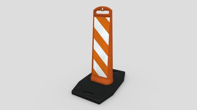 vertical safety sign 03 - buy royalty free 3d model rocz3d 8100a7c 3d print model - Mito3D