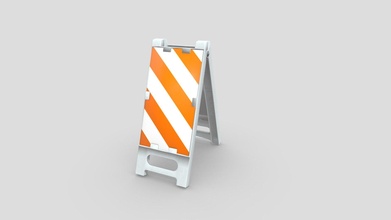 vertical safety sign foldable open - buy royalty free 3d model rocz3d c7627f7 3d print model - Mito3D