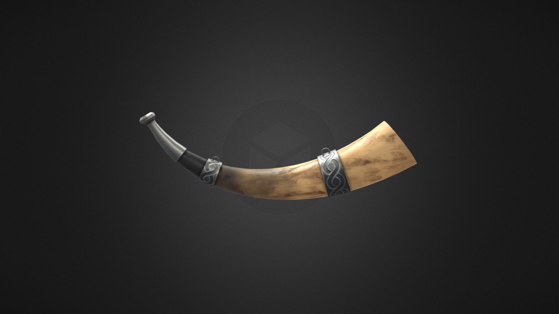 viking war horn - buy royalty free 3d model big2xg ab79bd8 game relatively low poly used cinematics 3D print model - Mito3D