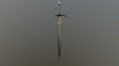 vindaaris darksword - download free 3d model shahroonali9 20bf50a sword modelled low polygon count materials applied 3d print model - Mito3D