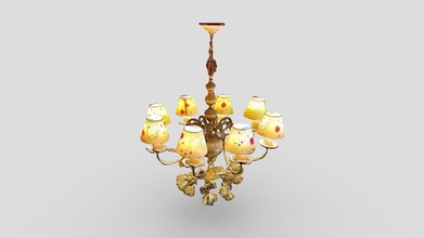 vintage chandelier object capture - download free 3d model edemaistre 1a3ca40 3d print model - Mito3D