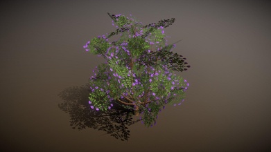 violet bush - download free 3d model scadl & 705b593 3d print model - Mito3D