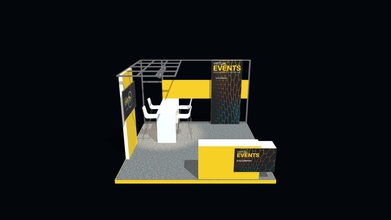 virtual events stand - 3d model ifahto 31ebac0 tipo para eventos digitales 3d print model - Mito3D