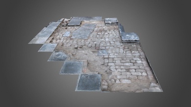 vloer met grafsteen sint-cathrien floor - 3d model erfgoed 's-hertogenbosch erfgoedshertogenbosch 14d0447 3d print model - Mito3D