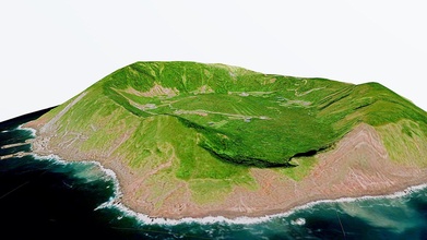 volc aogashima japan map landscape - buy royalty free 3d model asen asensio def2d61 3d print model - Mito3D