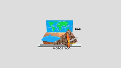 volcano - download free 3d model mspaint3d f4ee608 3d print model - Mito3D
