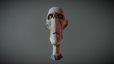 voldemort caricature - download free 3d model kand8998 kaitlynandrus 34920c1 harry potter inspired texture take provided my instructor wanted reflect eerie snake-like charm lord series while also adding hint ridiculousness 3d print model - Mito3D