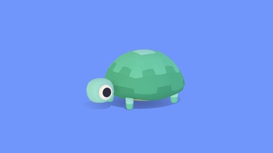 voldy tortoise - quirky series buy royalty free 3d model omabuarts studio toon cute shell animal stylized animated simple rigged 3d print model - Mito3D