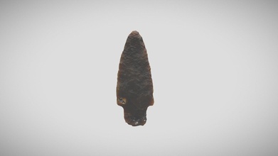 volusia county biface dark brown sketchfab - download free 3d model rollins college archaeology 987a126 3d print model - Mito3D