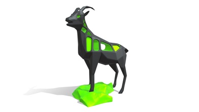 voronoi goat rock - buy royalty free 3d model jambul agungnurani 0aa8260 3d print model - Mito3D