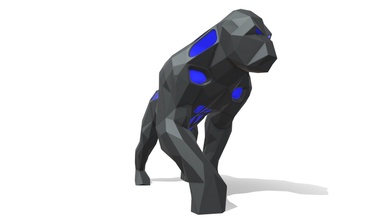 voronoi gorilla posa acquistare royalty gratuito 3d modello jambul agungnurani c09625c 3d print model - Mito3D
