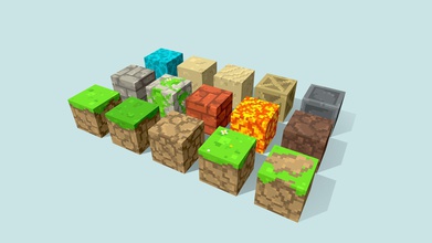 voxel blocks - buy royalty free 3d model william santacruz williamsantacruz3d 65dfc40 you can use these your personal video game projects file included 3d print model - Mito3D