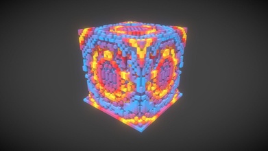 voxel cube fractal - placeholder buy royalty free 3d model lucid dreams visuals vjluciddreams b1f1e22 3d print model - Mito3D