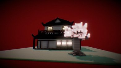 voxel japanese house - 3d model hairzerow 4768f59 3d print model - Mito3D