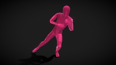 voxel manequin male - action pose buy royalty free 3d model lucid dreams visuals vjluciddreams 40be45c 3d print model - Mito3D