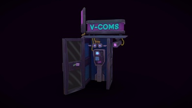 vr cyberpunk phonebooth - 3d model angus mcmeekin tallbhoy 12e1d94 my project week 4 cgma&rsquo s &ldquo creating stylized game assets&rdquo ashleigh warner went style uses headsets communicate 3d print model - Mito3D