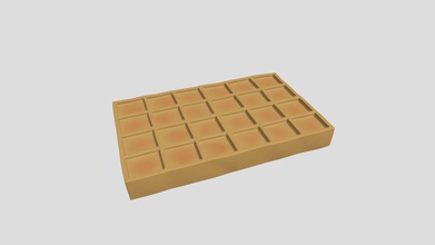 waffle - buy royalty free 3d model edplus 25de756 subdivision level 2 mirrored textures 1024 x two colors texture orange yellow materials 1 formats stl obj fbx dae origin located middle-center polygons 107520 vertices 53762 hope you enjoy 3d print model - Mito3D