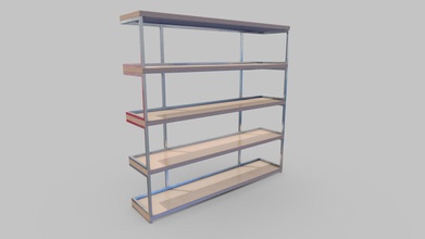 wall mounted storage shelves low-poly 3d model - buy royalty free andrewmaria 813a7ae 3d print model - Mito3D