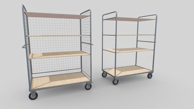 warehouse trolley pack 2 - buy royalty free 3d model 32cm b2ec229 industrial trolleys based real ones wheels come separate parts case they need animated comes 1 set pbr 4096p textures including albedo normal roughness metalness ao suitable factories hangars warehouses construction sites trucks etc realistic scale trolley1 8000 verts 15000 tris trolley2 7000 14000 3 lods levels included lod0 lod1 6000 lod2 3000 lod3 1000 3d print model - Mito3D