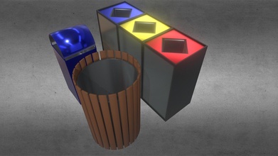 waste bins - download free 3d model mitya petrov mitya-petrov f25c067 3d print model - Mito3D