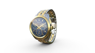 watch - bulova 98a159 two-tone steel buy royalty free 3d model protarus 379f966 men&rsquo s curv collection blue dial stainless world&rsquo first curved chronograph movement part features five hand display case gold-tone bezel sapphire glass bracelet double-press deployment closure safety high-performance quartz technology accuracy their 262 khz vibrational frequency makes great gift special man your life gold version https skfbly 6swvl 3d print model - Mito3D