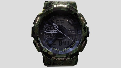 watch casio g-shock army lowpoly - buy royalty free 3d model behnam gbehnamg 92576a5 3d print model - Mito3D