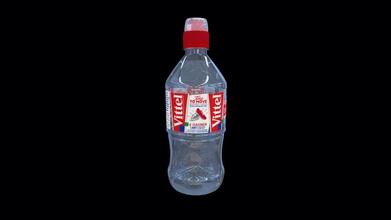 water vittel 75cl bottle - 3d model studiofm 200945a 3d print model - Mito3D