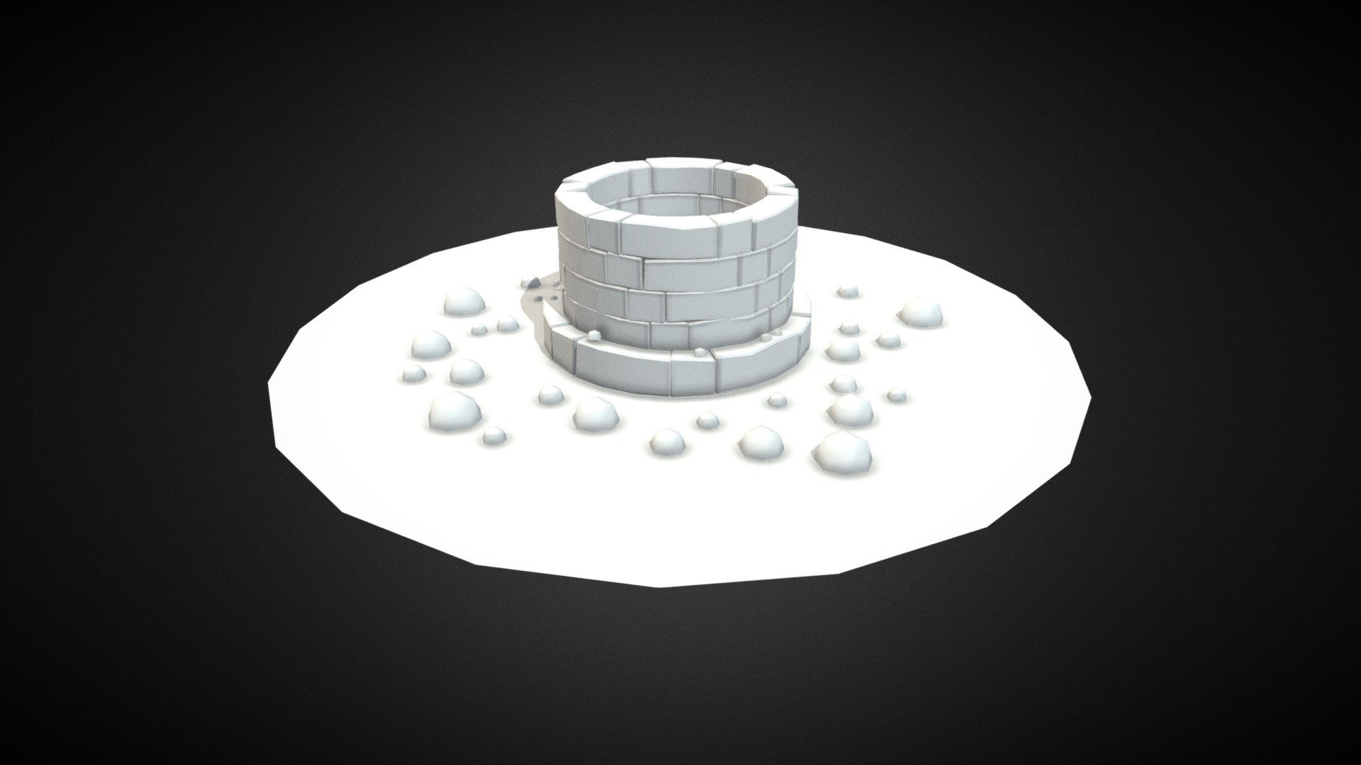 l'eau bien - téléchargement gratuit modèle 3d zyrokhd d325bfc lowpoly de les textures 3D print model - Mito3D