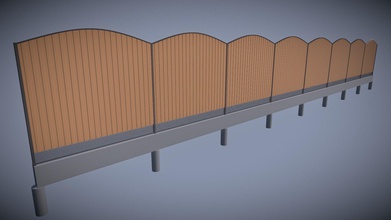 wave-shaped metal sheet fence version 1 - download free 3d model ostrogotsky 8f86294 20 meters length 205 height modelled 20200618 client&rsquo s demand krasnodar city russia valdimir 3d print model - Mito3D