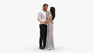 wedding couple 0105 - buy royalty free 3d model 3dfarm cd91e9f 3d print model - Mito3D