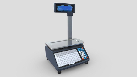 weight scale - buy royalty free 3d model chakkitpp warehouse point smart store display market business precision kitchen sale cash measure pos price payment digital weighting 3d print model - Mito3D