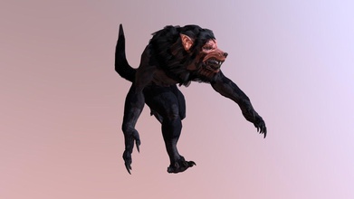 werewolf running poly - download free 3d model vicente betoret ferrero deathcow 10379f2 3d print model - Mito3D