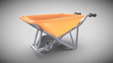wheelbarrow 1 high-poly version - buy royalty free 3d model vis-all-3d vis-all 2d99fd8 3d print model - Mito3D