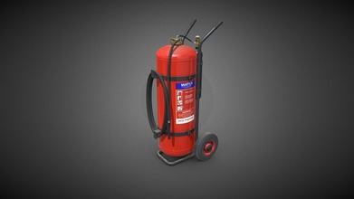 wheeled extinguisher - buy royalty free 3d model notanotherapocalypticco 34ade93 3d print model - Mito3D