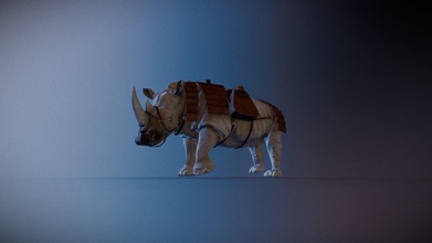 blanc rhinocéros 3d modèle Hirotomori 548c503 3d print model - Mito3D