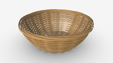 wicker basket clipping path 2 brown light - buy royalty free 3d model hq3dmod aivisastics 4594160 3d print model - Mito3D